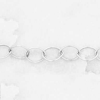 Large Round Link Bracelet Chain {Sterling Silver}