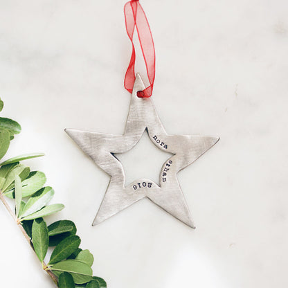 Molded Star Ornament {Pewter}