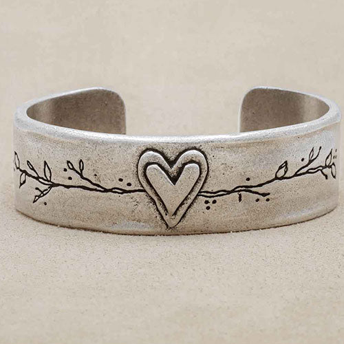 Let Love Grow Cuff {Pewter}