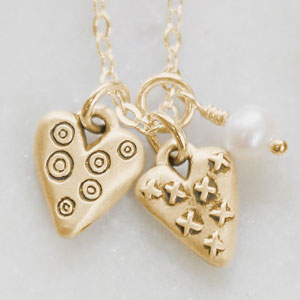 Light + Bright Hearts Necklace {10k Gold}