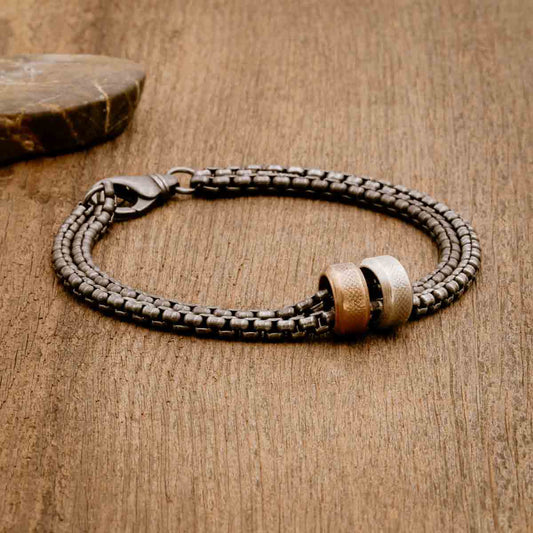 Limitless Bracelet [Black Sterling Round Box Chain]