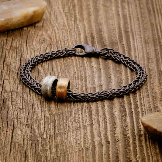 Limitless Bracelet [Black Sterling Wheat Chain]