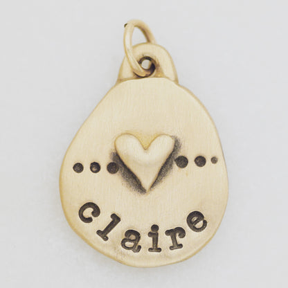 Heart with Dots Charm {14K Gold}