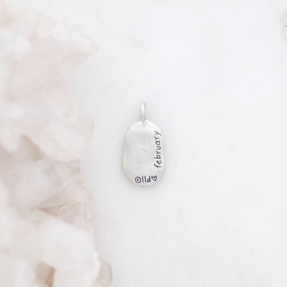 February Birth Flower Charm {Sterling Silver}