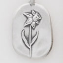 March Birth Flower Charm {Sterling Silver}