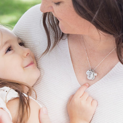 March Birth Flower Necklace in Sterling Silver