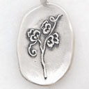 April Birth Flower Charm {Sterling Silver}