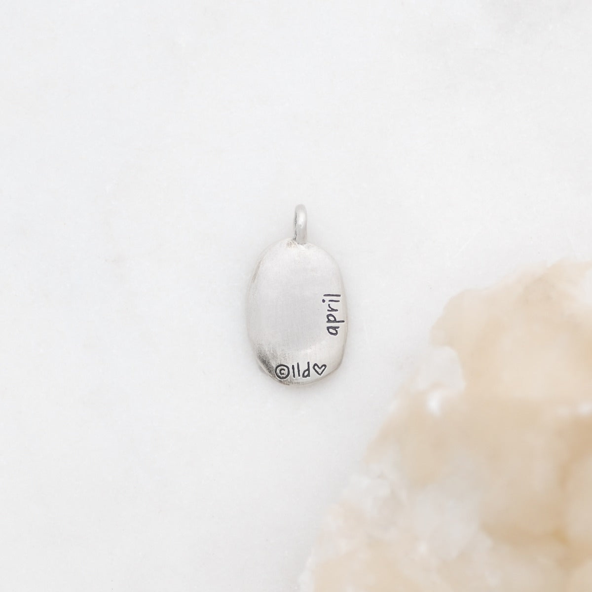 April Birth Flower Charm {Sterling Silver}