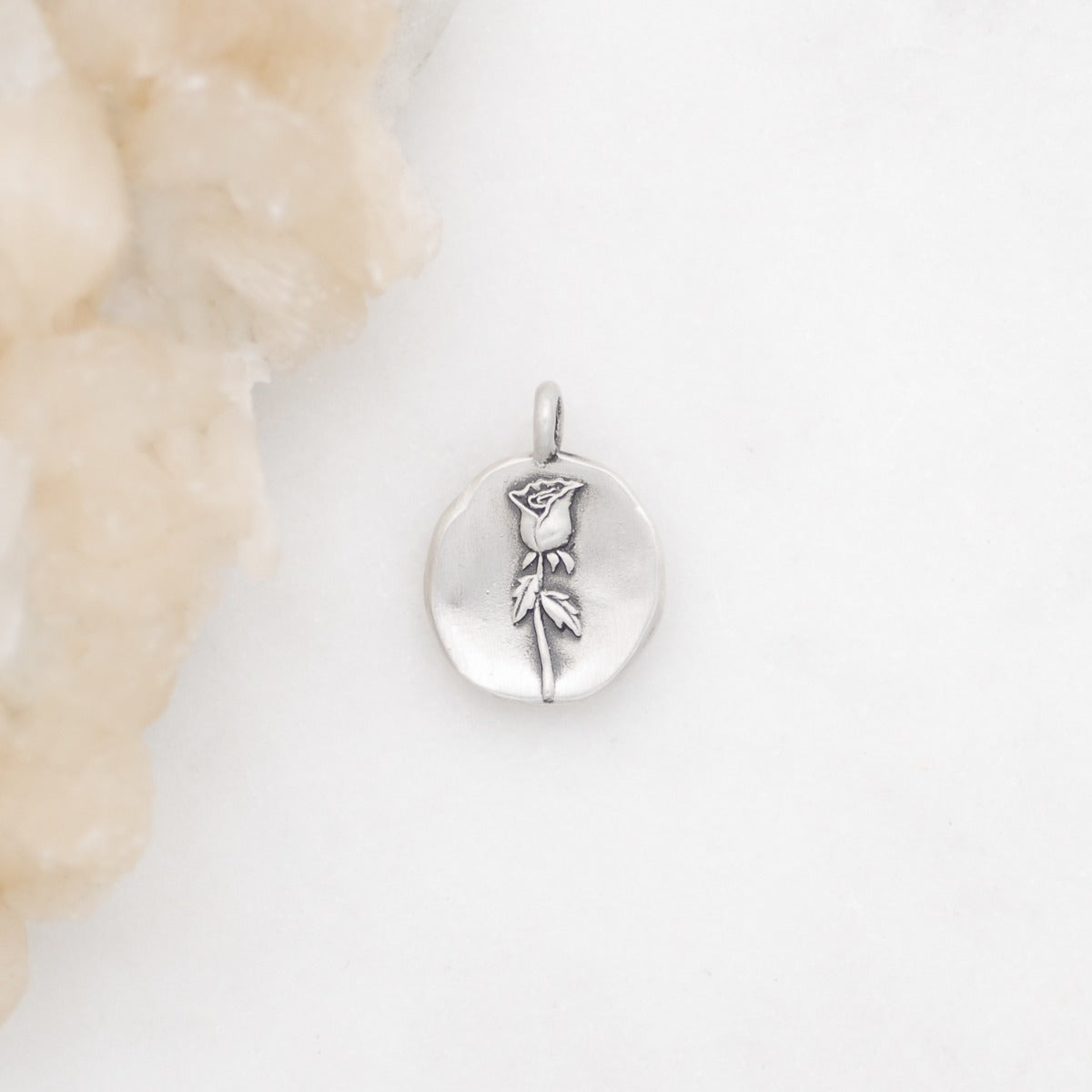 June Birth Flower Charm {Sterling Silver}