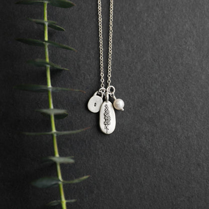 July Birth Flower Necklace {Sterling Silver}