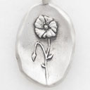 August Birth Flower Charm {Sterling Silver}