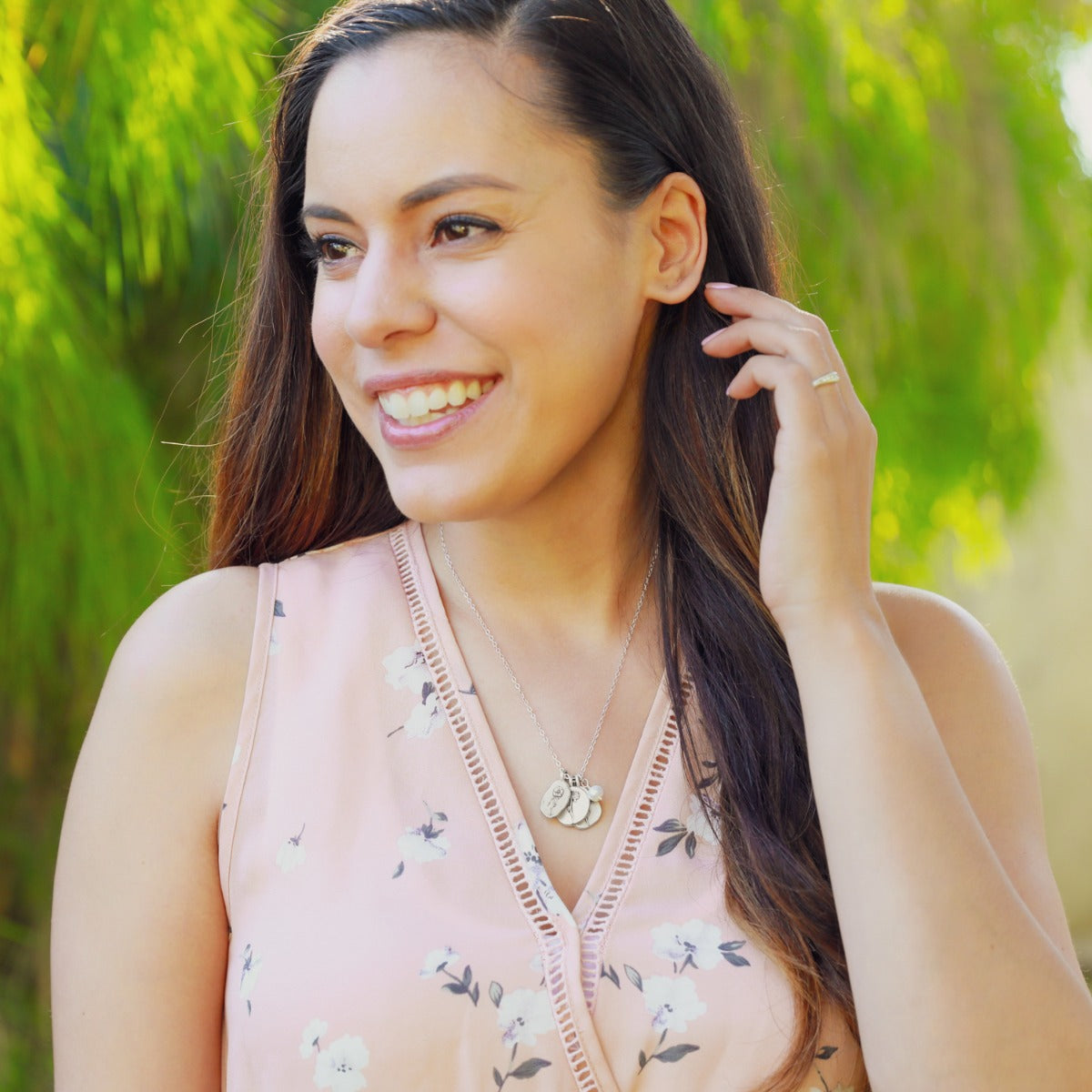 August Birth Flower Necklace {Sterling Silver}