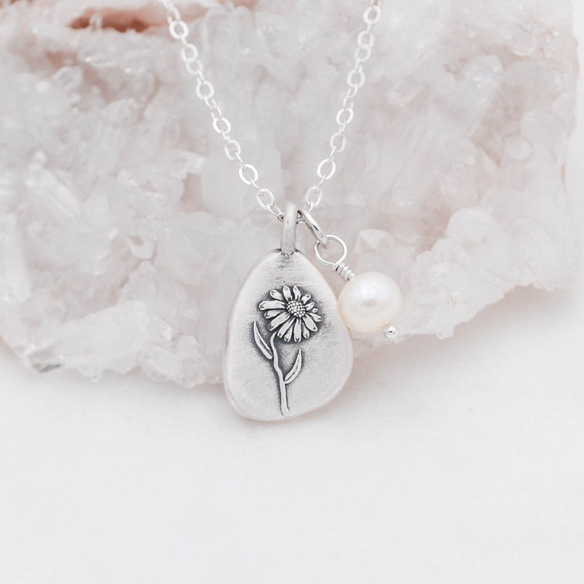 September Birth Flower Necklace {Sterling Silver}