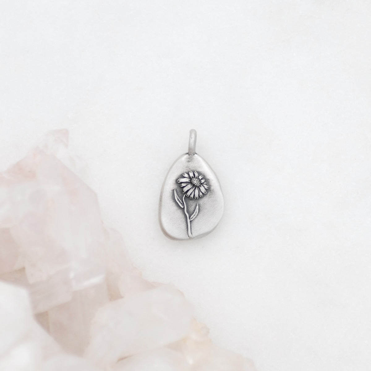 September Birth Flower Charm {Sterling Silver}