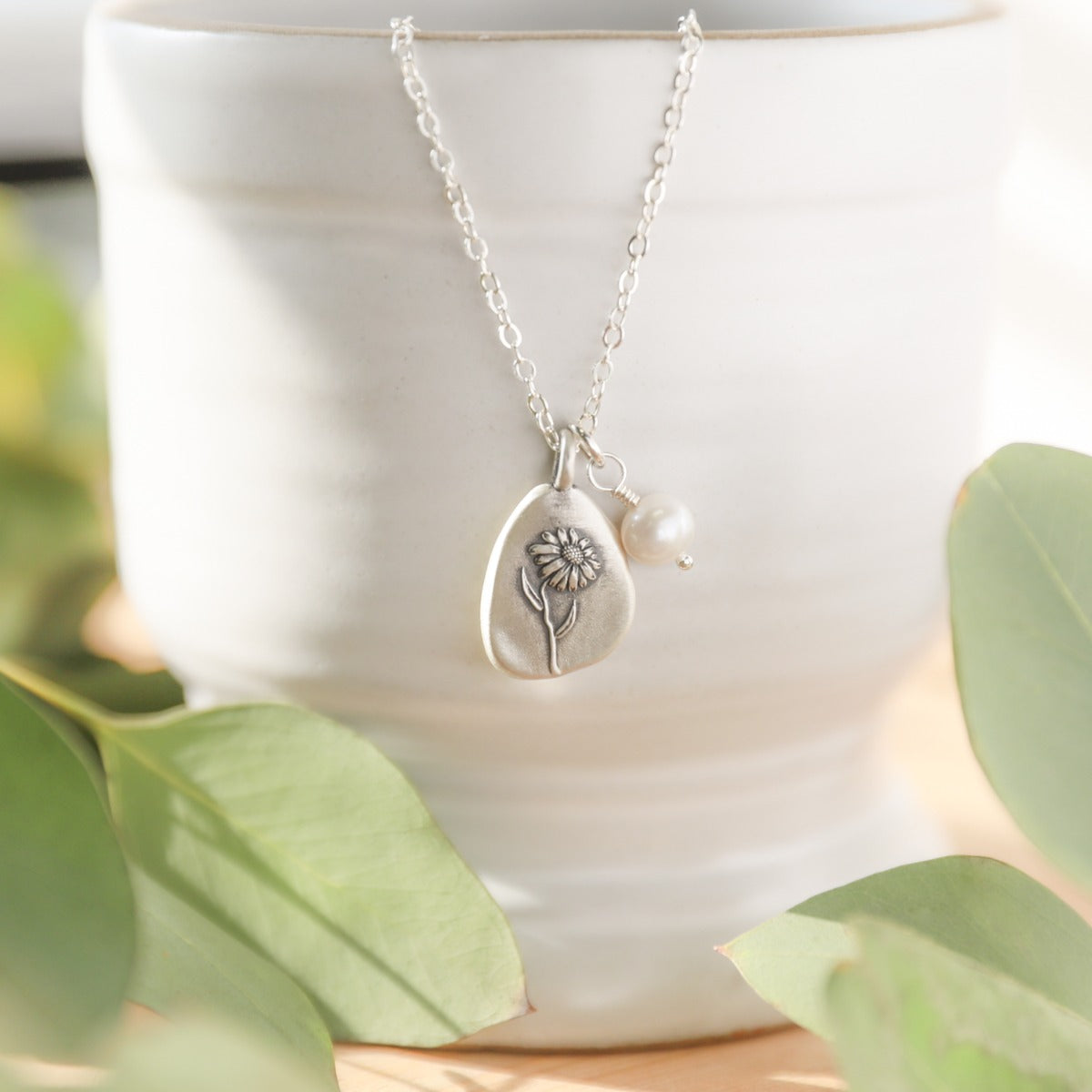 September Birth Flower Necklace {Sterling Silver}