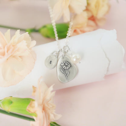 September Birth Flower Necklace {Sterling Silver}