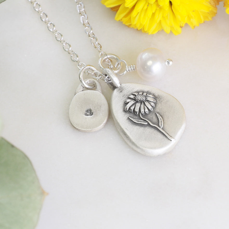 September Birth Flower Necklace {Sterling Silver}