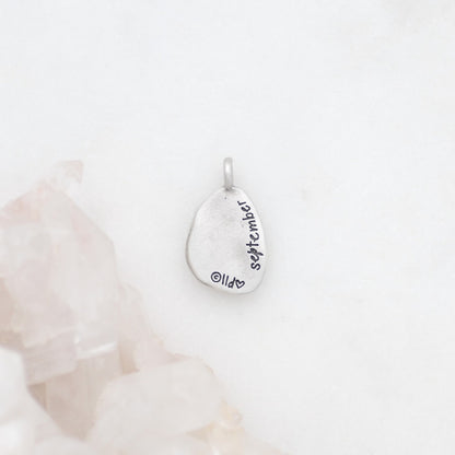 September Birth Flower Charm {Sterling Silver}