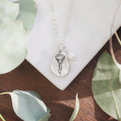 October Birth Flower Necklace {Sterling Silver}