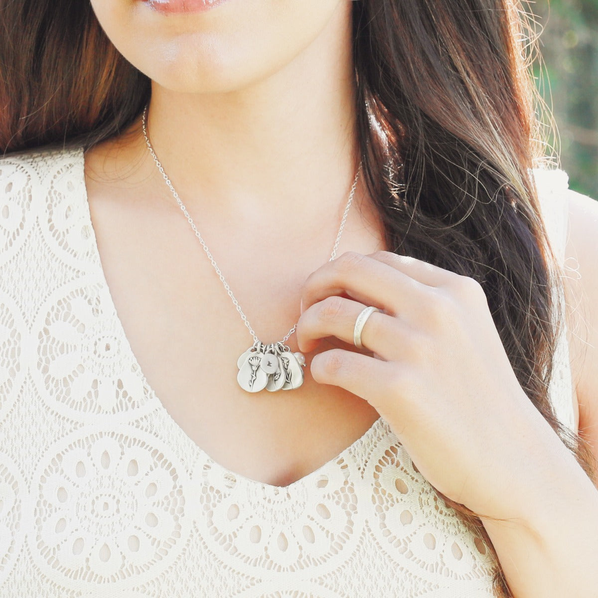 October Birth Flower Necklace {Sterling Silver}