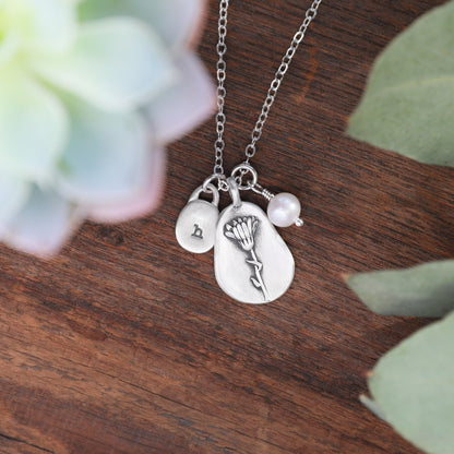 October Birth Flower Necklace {Sterling Silver}