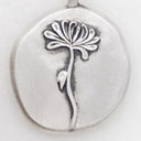 November Birth Flower Charm {Sterling Silver}