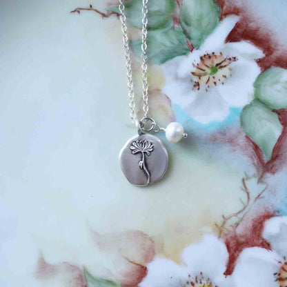 November Birth Flower Necklace {Sterling Silver}