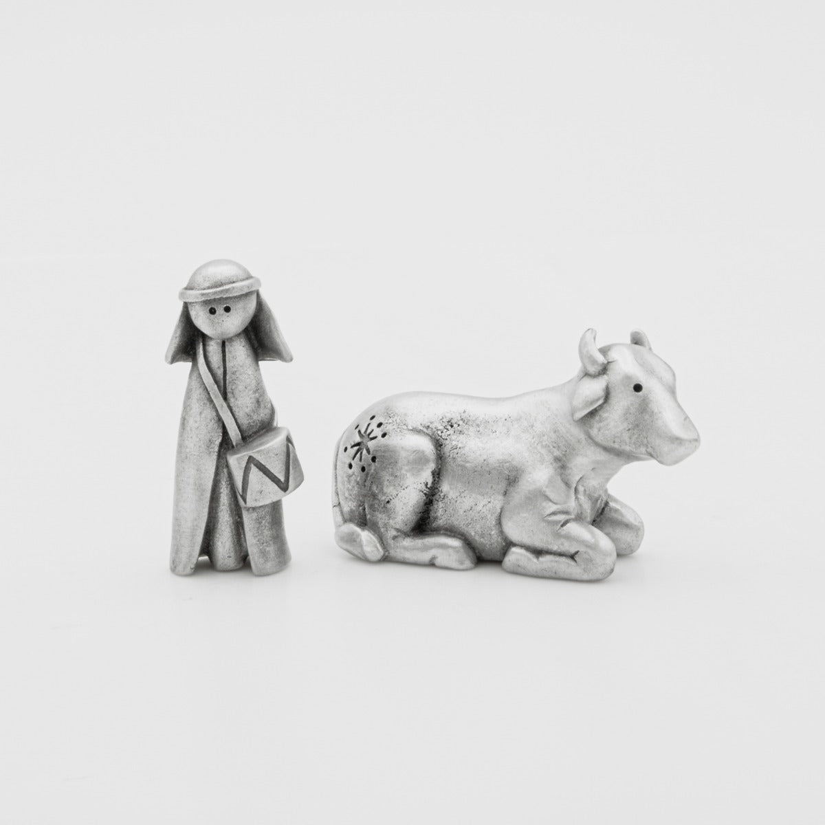 Little Drummer Boy + Ox Figurine Set {Pewter}