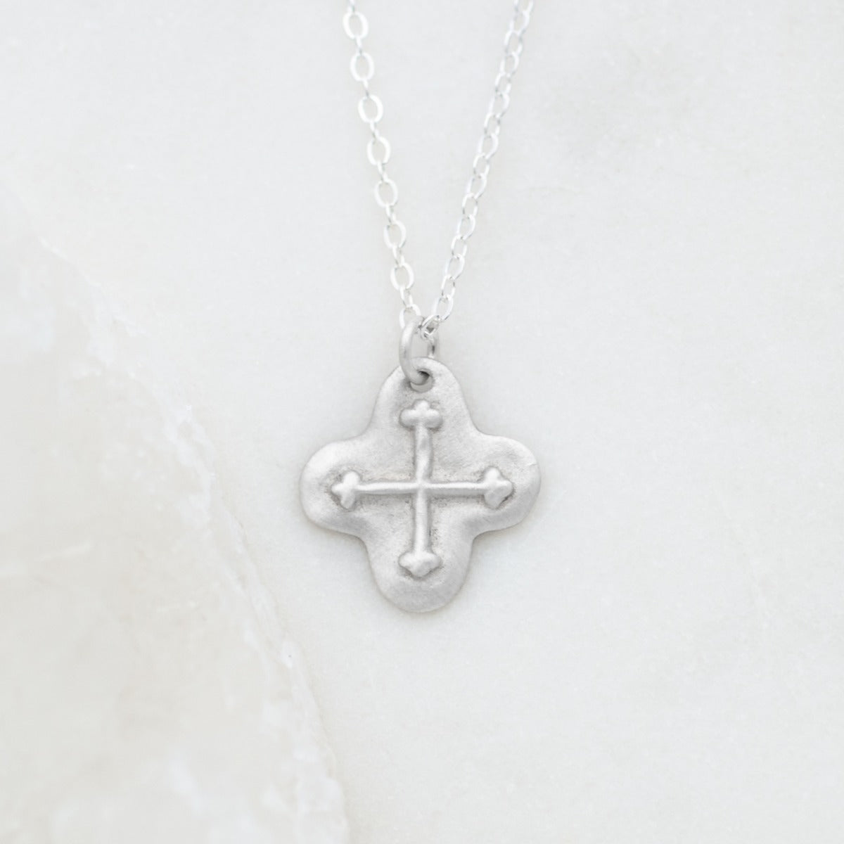 Shining Light Cross Necklace {Sterling Silver}