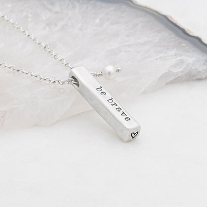 What Matters Most Necklace - 1 Side {Sterling Silver}