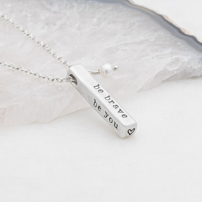 What Matters Most Necklace - 3 Sides {Sterling Silver}