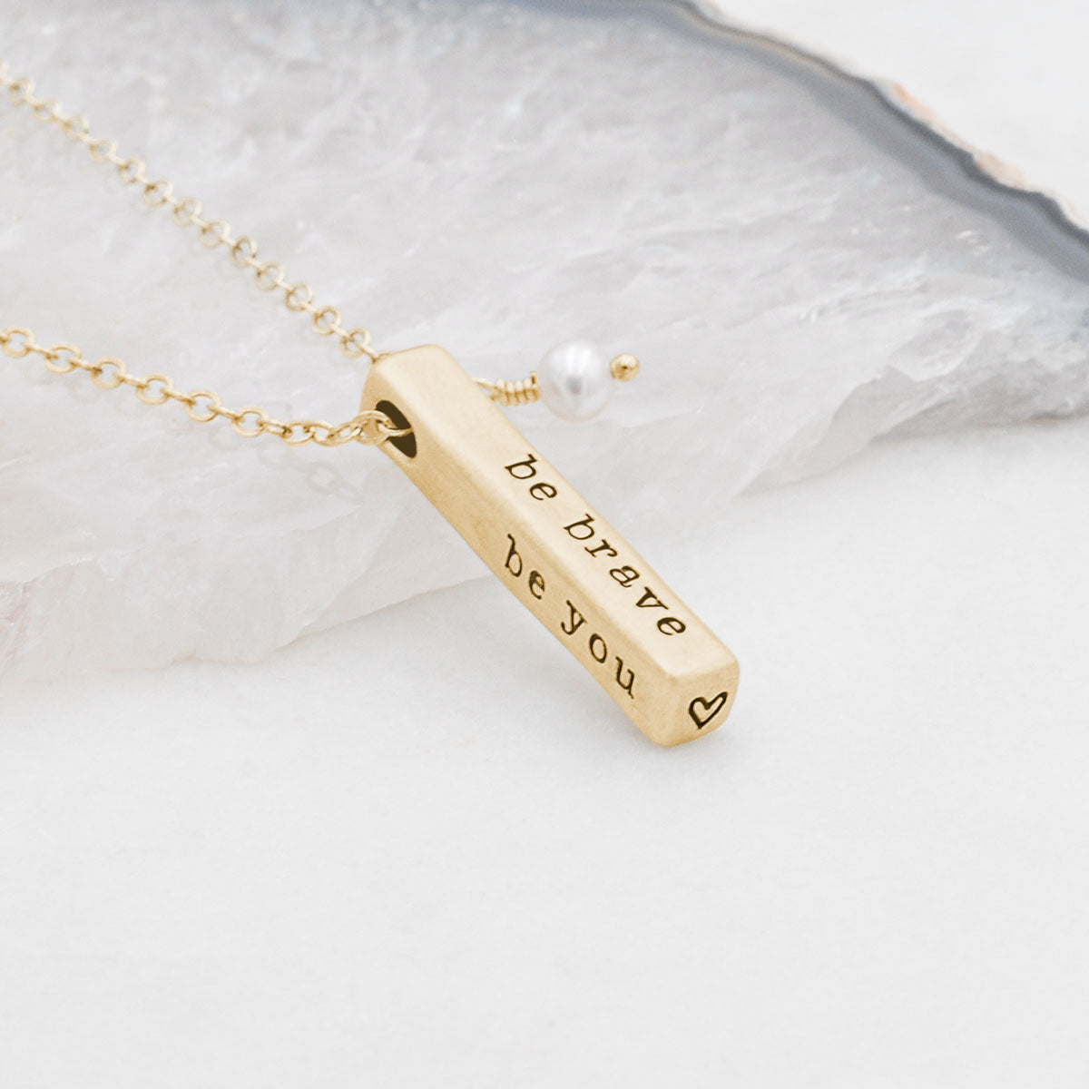 What Matters Most Necklace - 3 Sides {10k Gold}