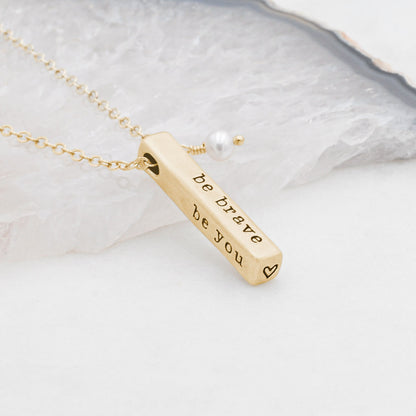 What Matters Most Necklace - 3 Sides {14k Gold}