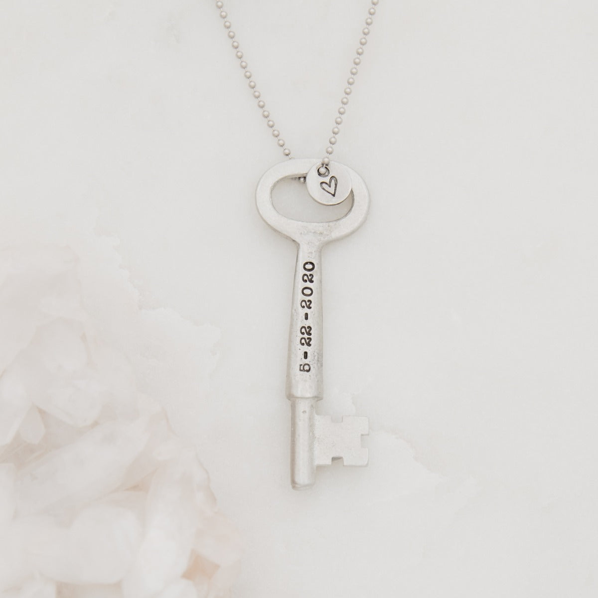 Key To My Heart Necklace {Pewter}