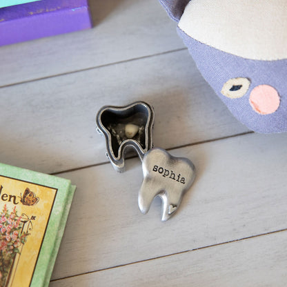 Personalized Tooth Fairy Box {pewter}