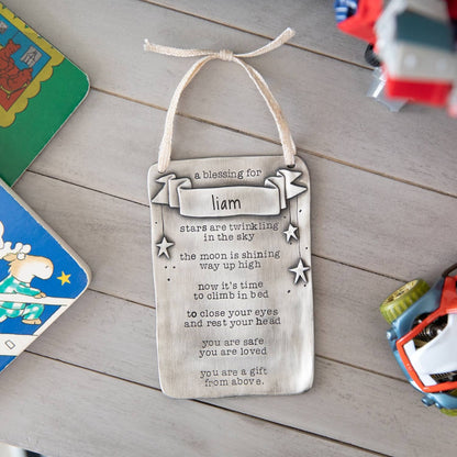 Bedtime Blessing Wall Hanging {pewter}