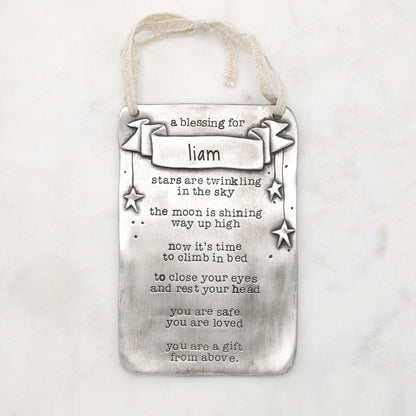 Bedtime Blessing Wall Hanging {pewter}