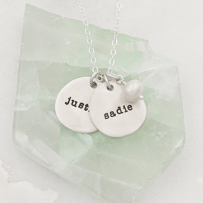 Beloved Name Disc Necklace {Sterling Silver}