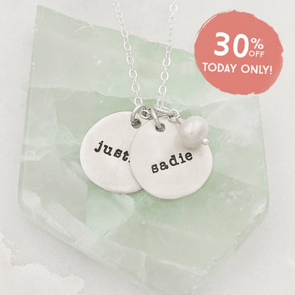 Beloved Name Disc Necklace {Sterling Silver}