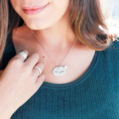 Beloved Name Disc Necklace {Sterling Silver}