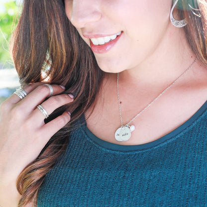 Beloved Name Disc Necklace {Sterling Silver}