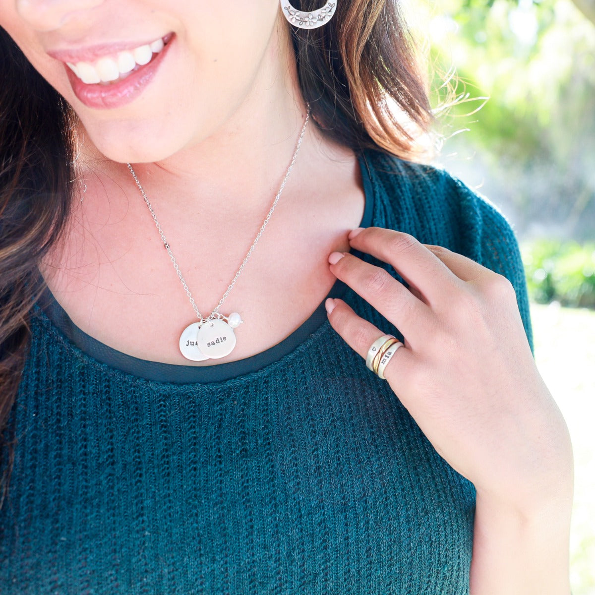 Beloved Name Disc Necklace {Sterling Silver}