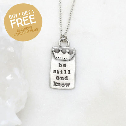 Be Still Necklace {Pewter}