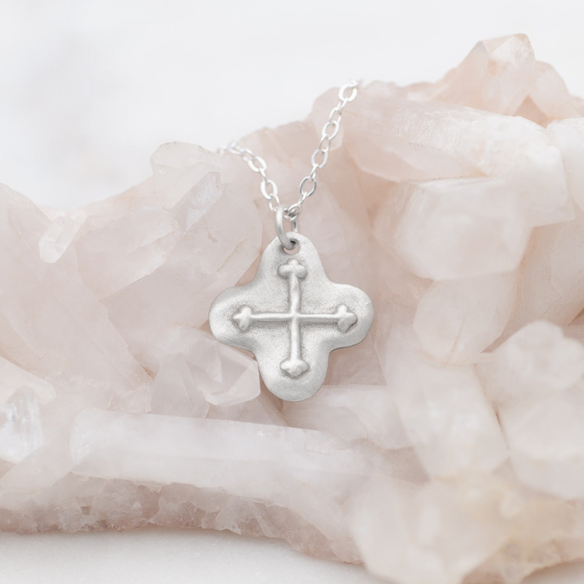 Shining Light Cross Necklace {Sterling Silver}