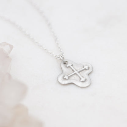 Shining Light Cross Necklace {Sterling Silver}