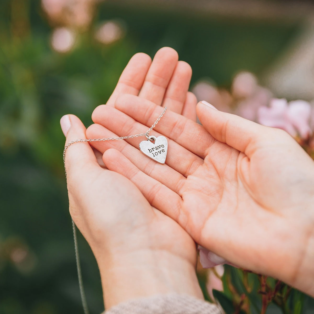 Brave Love Gift Set - Book and Yellow Heart Necklace {Pewter}