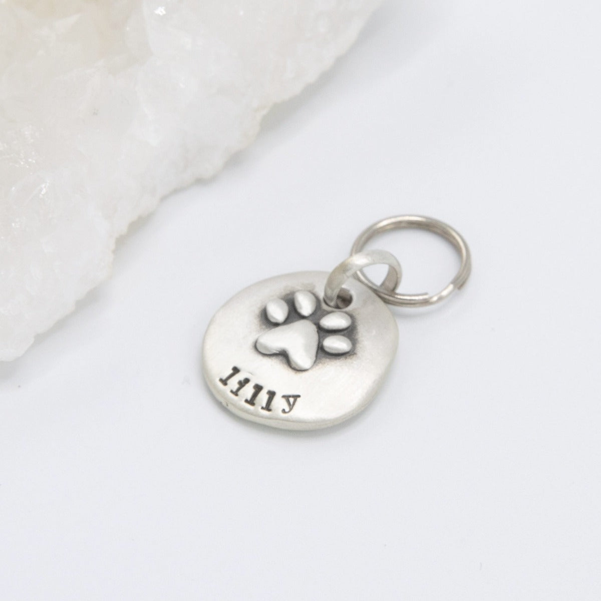 Furry Footprint Keychain {Sterling Silver}