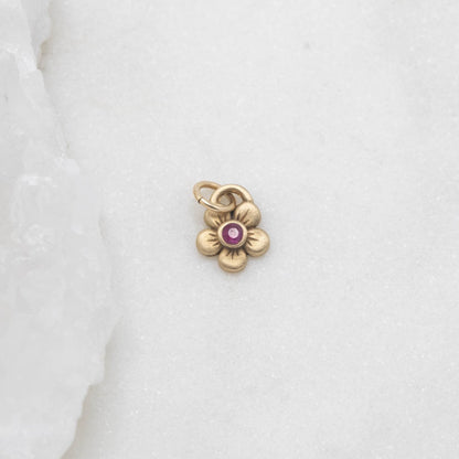 Birthstone Bloom Charm {10k Gold}