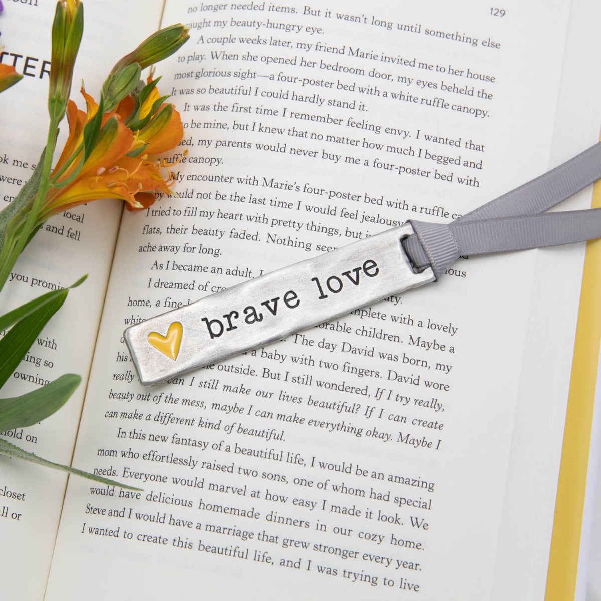 Brave Love® Bar Bookmark {Pewter}