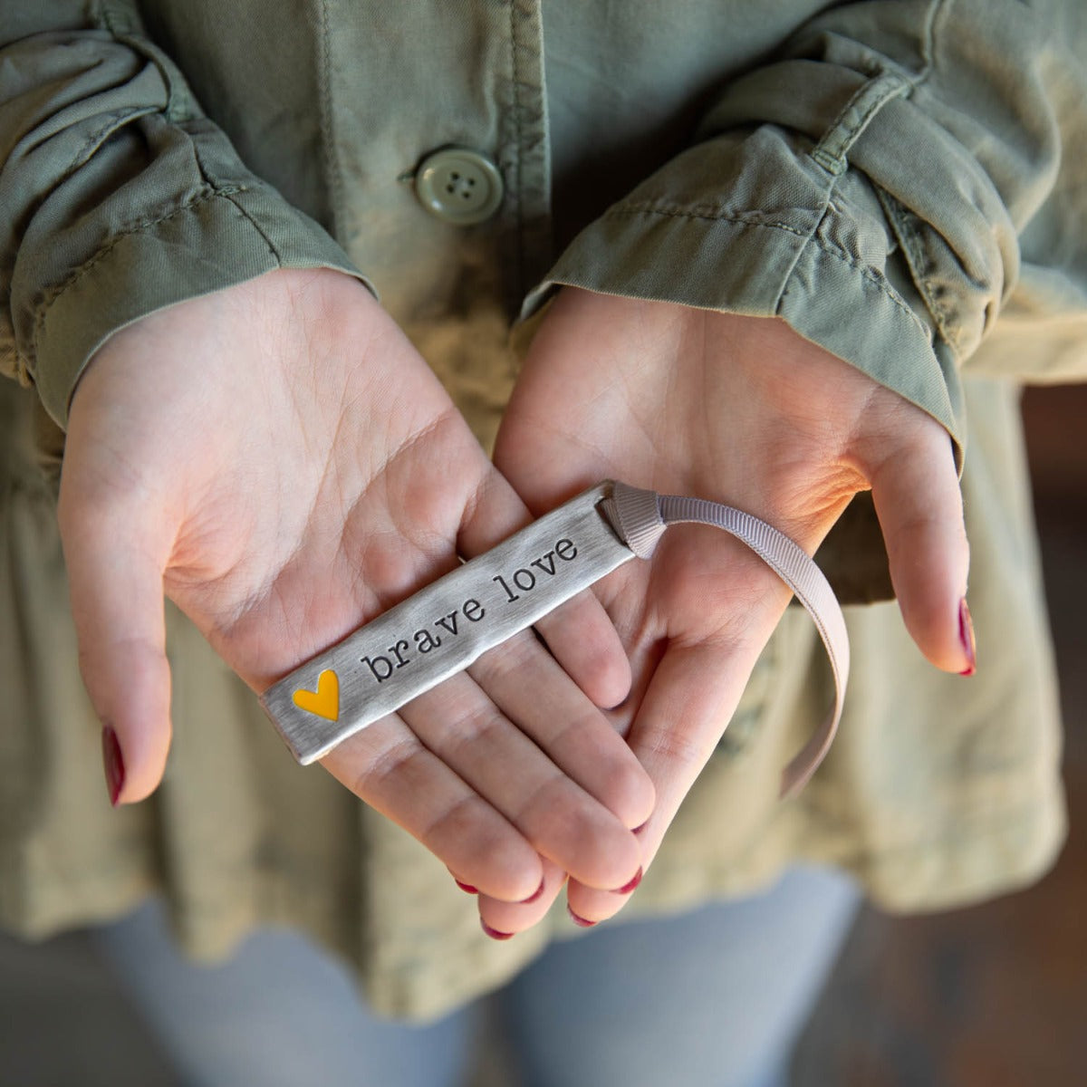 Brave Love® Bar Bookmark {Pewter}